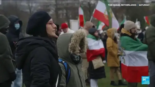 Video thumbnail for Iranians abroad join renewed protests against Islamic Republic