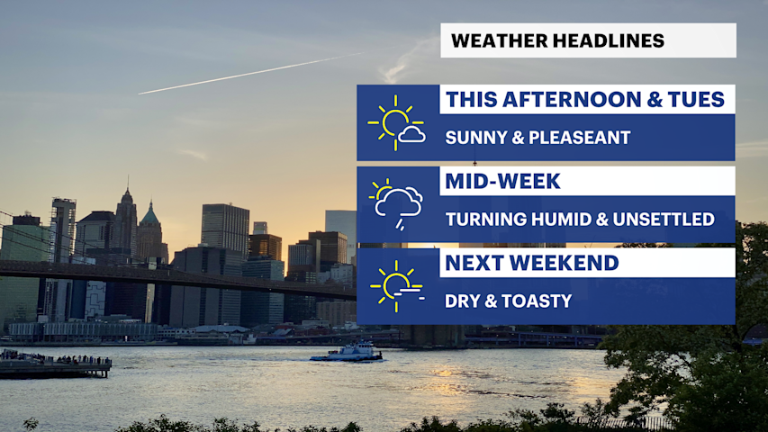Video thumbnail for A pleasant afternoon, warmer temperatures and more humid by midweek for The Bronx