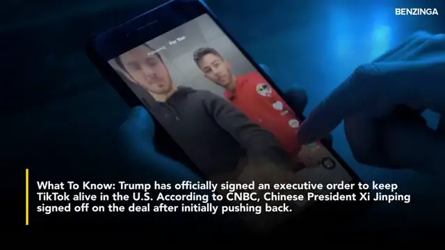 'Video thumbnail for Oracle Stock Rises After Trump Signs Executive Order On TikTok'