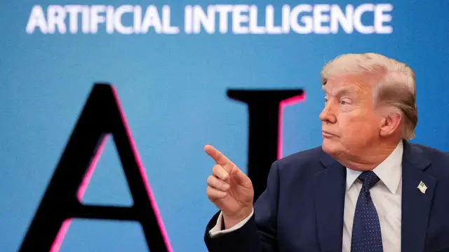 Video thumbnail for Trump calls AI safety warnings a 'hoax' as tech leaders raise alarm