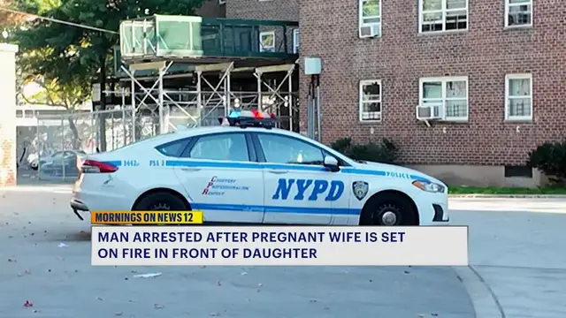 Video thumbnail for Man arrested for setting his pregnant wife on fire inside Crown Heights NYCHA building, police sources say