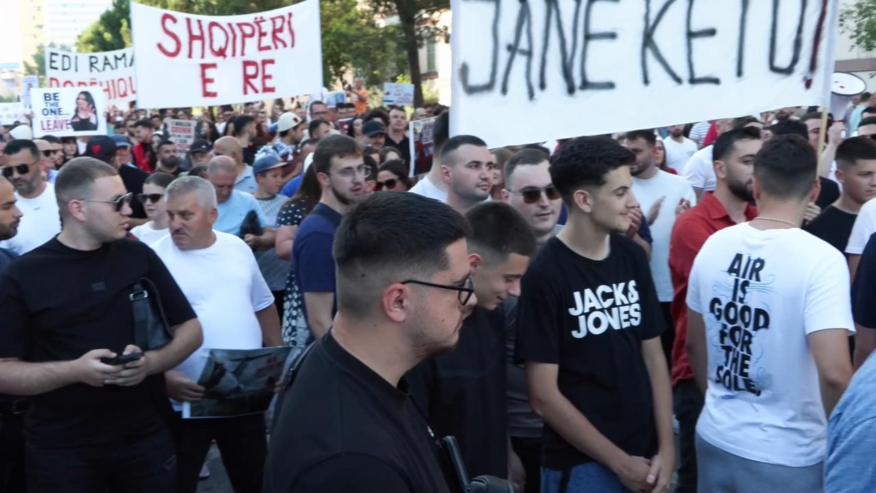 Video thumbnail for Albania: Albania sees 10th day of protests over tourism project tied to Trump’s son-in-law.