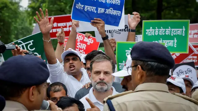 'Video thumbnail for India: opposition parties protest controversial electoral roll'