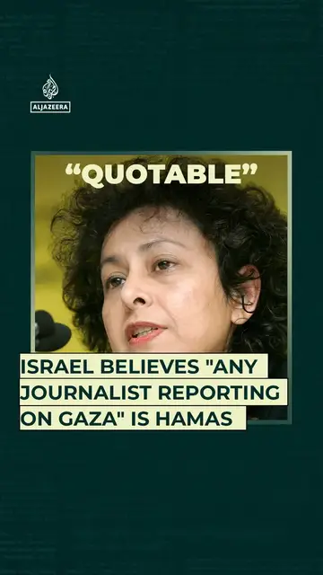 'Video thumbnail for Israel claims 'any journalist reporting on Gaza' must be Hamas'