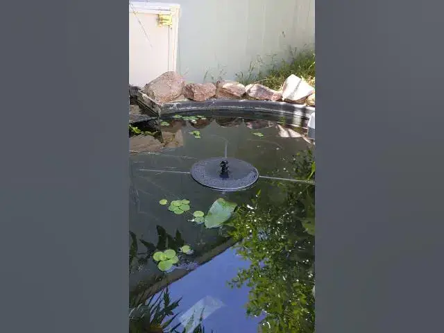 Video thumbnail for When Floating Solar Water Fountain pump doesn't get enough sun.
