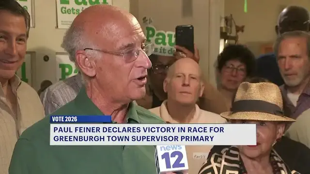Video thumbnail for Paul Feiner declares victory in primary race for Greenburgh town supervisor