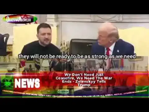 Video thumbnail for We Don't Need Just Ceasefire, We Need The War Ends - Zelenskyy Tells Trump
