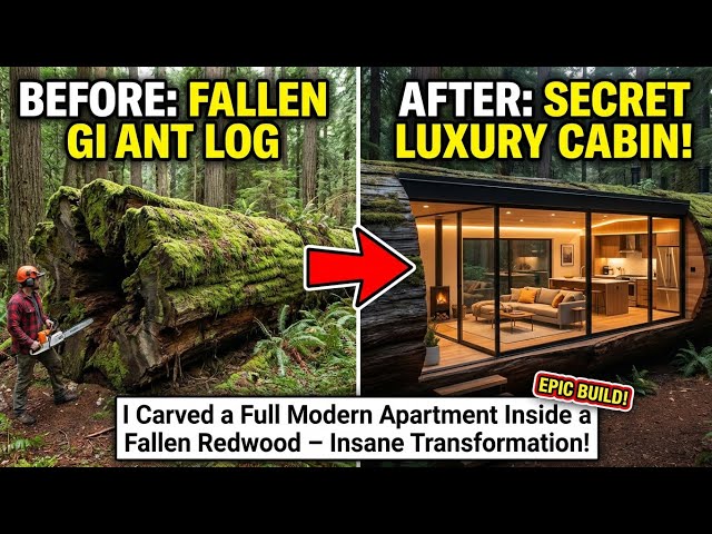 Video thumbnail for Building a house in the forest (ASMR) - This guy built a modern mini basement house all by himself