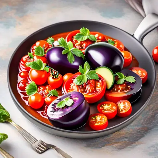 Video thumbnail for Eggplant and Tomato Ratatouille