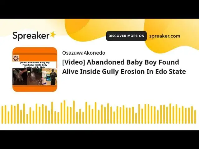 Video thumbnail for [Video] Abandoned Baby Boy Found Alive Inside Gully Erosion In Edo State