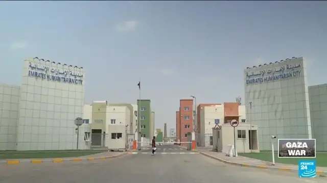 'Video thumbnail for 3,000 Gaza survivors living in the Emirates Humanitarian City hope to rebuild lives there'