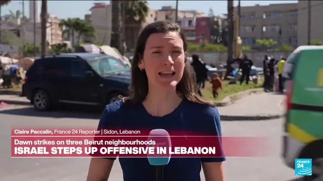 Video thumbnail for Israel sends more troops to southern Lebanon as residents flee