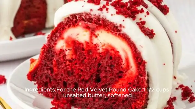 Video thumbnail for Red Velvet Pound Cake with Cream Cheese Filling Recipe