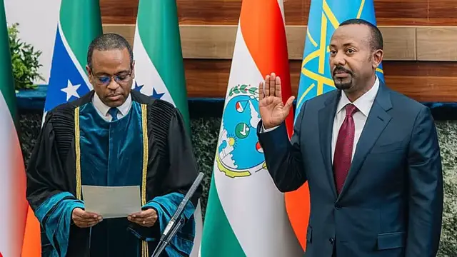 Video thumbnail for Ethiopia: Abiy Ahmed takes oath of office as Prime Minister