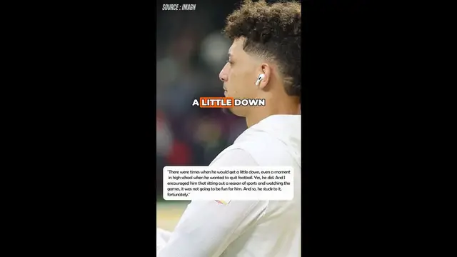 Video thumbnail for Witness how Patrick Mahomes nearly quit football before mom saved his career