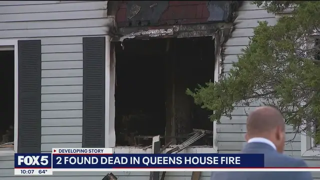 'Video thumbnail for Queens house fire kills 2, investigators probe cause'