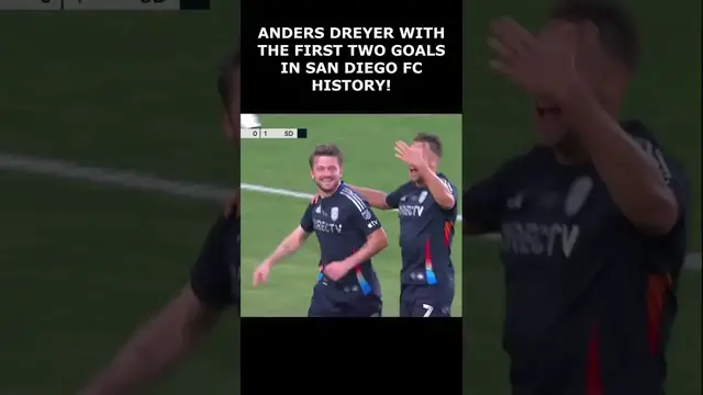 Video thumbnail for Anders Dreyer's Historic First Two Goals for San Diego FC