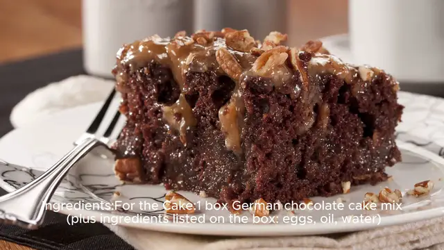 Video thumbnail for German Chocolate Poke Cake Recipe
