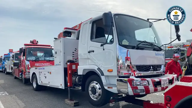 Video thumbnail for Japan's Epic Tow Truck Chain Sets New World Record