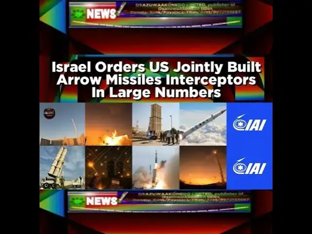 Video thumbnail for Israel Orders US Jointly Built Arrow Missiles Interceptors In Large Numbers