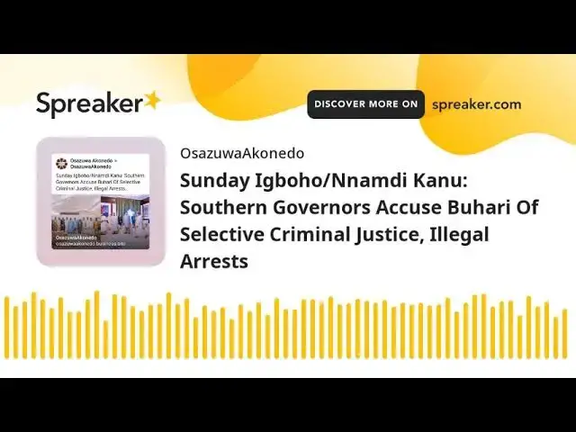 Video thumbnail for Sunday Igboho/Nnamdi Kanu: Southern Governors Accuse Buhari Of Selective Criminal Justice, Illegal A