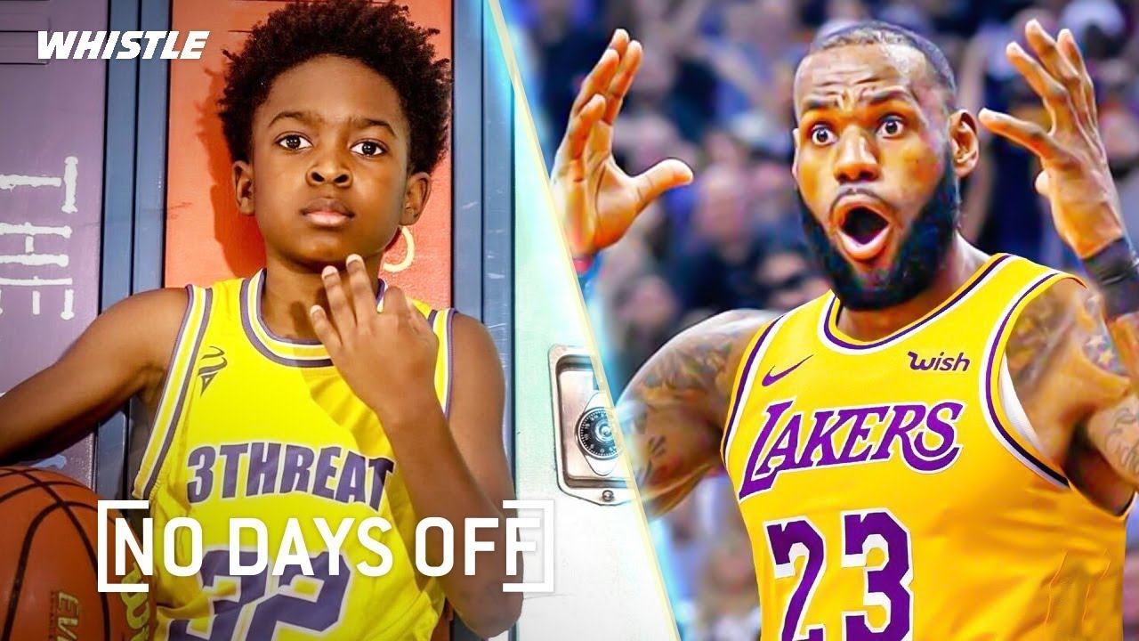 Video thumbnail for 9-Year-Old Hooper Grabbed LEBRON’s Attention!