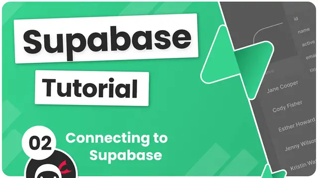 Video thumbnail for Supabase Tutorial #2 - Connecting to Supabase