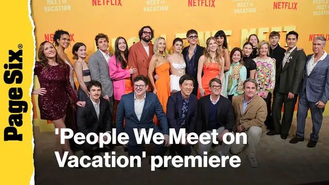 Video thumbnail for Tom Blyth, Emily Bader and more attend the 'People We Meet On Vacation' premiere