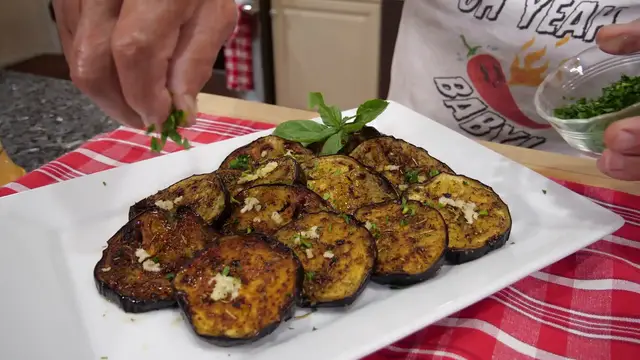 'Video thumbnail for Roasted Eggplant with Garlic & Balsamic'