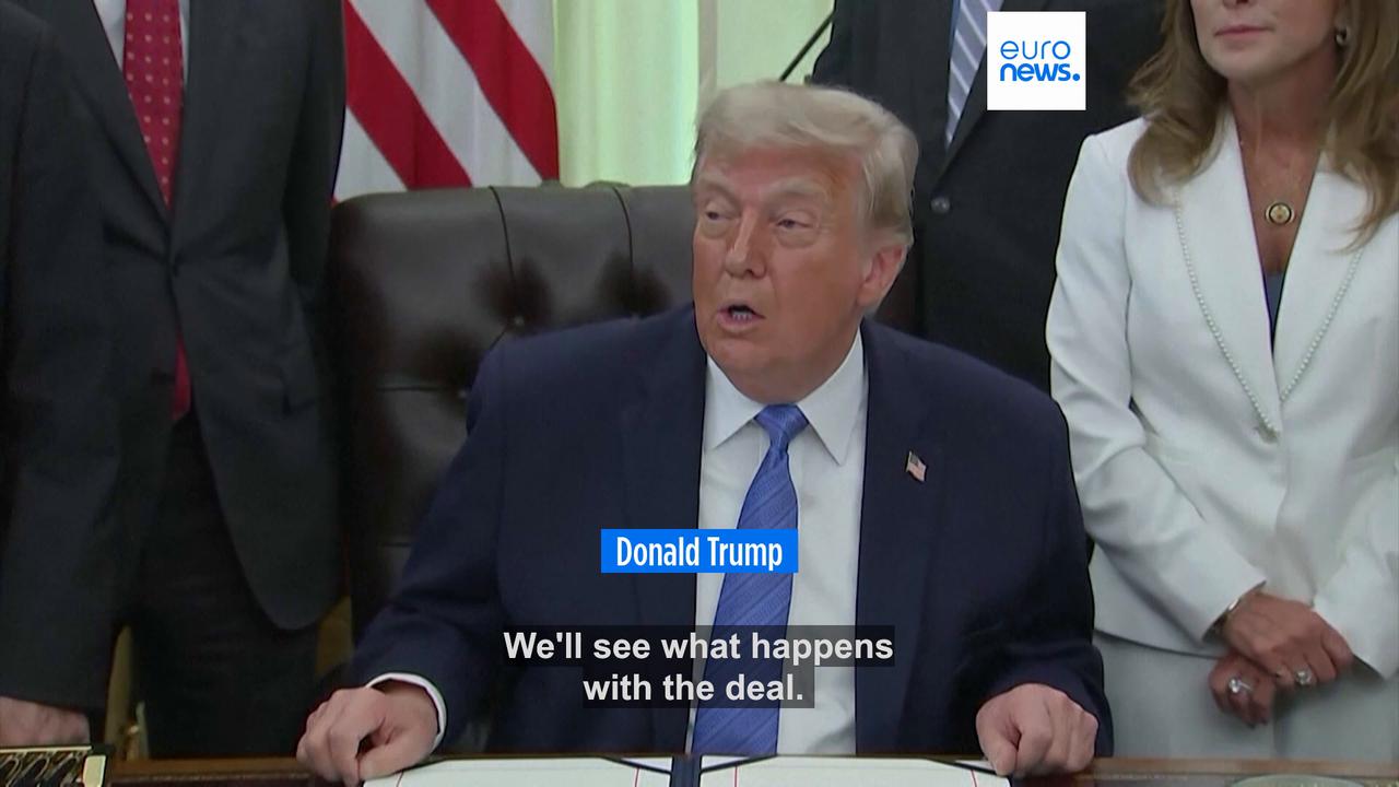 Video thumbnail for Trump vows fresh attacks on Iran and accuses negotiators of 'playing us for suckers'