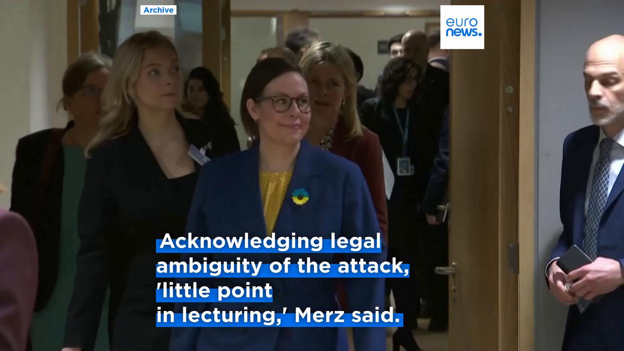 Video thumbnail for EU foreign ministers vow to protect citizens but refuse to back regime change in Iran