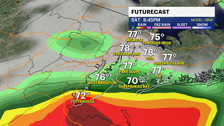 Video thumbnail for Pop up storms possible this weekend in The Bronx
