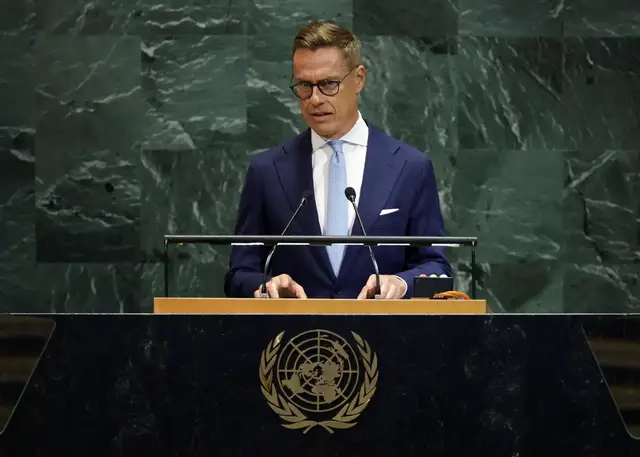 'Video thumbnail for Finland’s president hails rise of global south at UNGA'