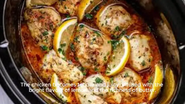 Video thumbnail for Crock Pot Lemon Garlic Butter Chicken