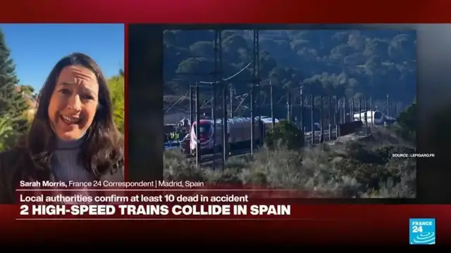 Video thumbnail for Spain: Local authorities confirm at least 10 dead in train accident
