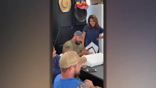 Video thumbnail for Military Stepdad Surprised With Memory Book Adoption Request | Happily TV