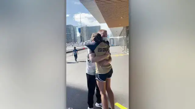 Video thumbnail for Team USA Paralympian and German Team Husband Reunited In Tokyo | Happily TV
