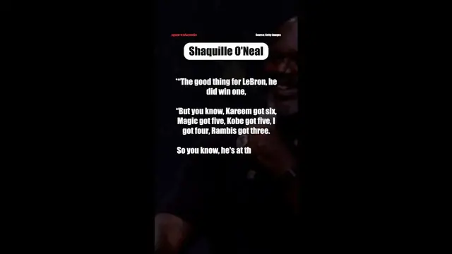 Video thumbnail for Shaq Sends Harsh Message to LeBron James After Lakers Exit for 76ers