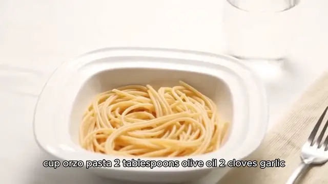 Video thumbnail for Lemon Garlic Orzo _ orzo recipe