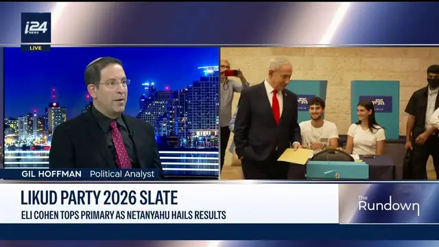Video thumbnail for Eli Cohen tops Likud Knesset party list as Netanyahu hails results | Israeli election breakdown