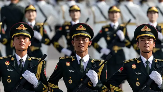 'Video thumbnail for China to unveil advanced weapons at Victory Day parade, Putin and Kim Jong Un among attendees'