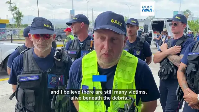 Video thumbnail for European rescue teams arrive in Venezuela in desperate bid to find quake survivors