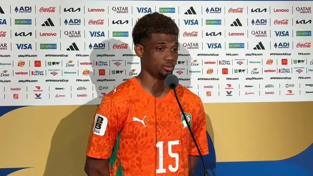 Video thumbnail for US: Ivory Coast’s Amad Diallo addresses media after World Cup defeat.