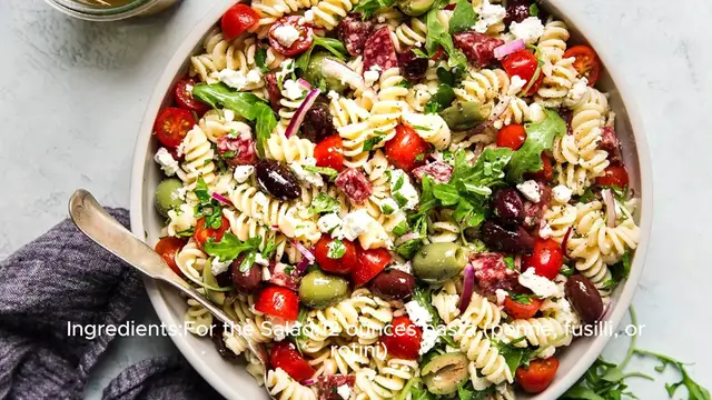 Video thumbnail for Mediterranean Pasta Salad Recipe