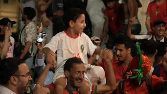 Video thumbnail for Morocco: Morocco celebrates World Cup round-of-16 qualification after shootout win over Netherlands.