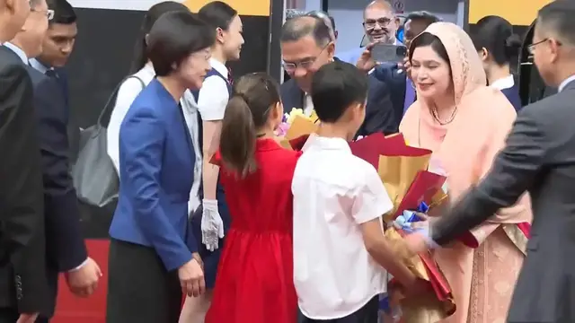 Video thumbnail for China: Bangladeshi PM arrives in Beijing for official visit.