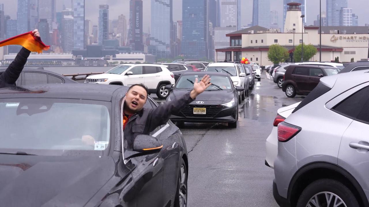 Video thumbnail for US: Galatasaray fans celebrate 2025-2026 Turkish Super Lig Title in New York.