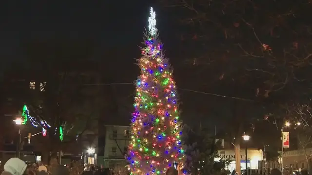 Video thumbnail for Arthur Ave. tree lighting in Bronx's Little Italy