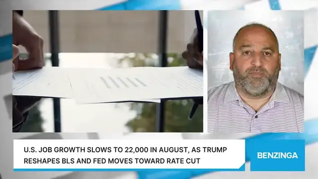 'Video thumbnail for U.S. Job Growth Slows To 22,000 In August, As Trump Reshapes BLS And Fed Moves Toward Rate Cut'