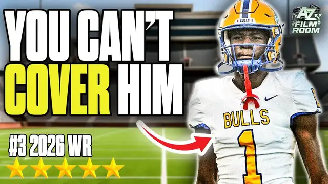 'Video thumbnail for a to z sports film room: calvin russell's rare size and mobility combo'